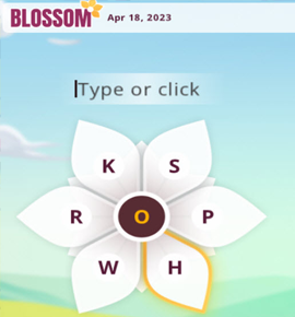 Blossom Word Game